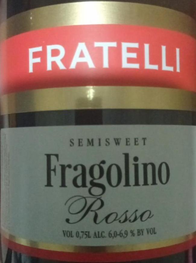 Фото - Вино ігристе Fragolino Rosso червоне напівсолодке 6.9% Fratelli