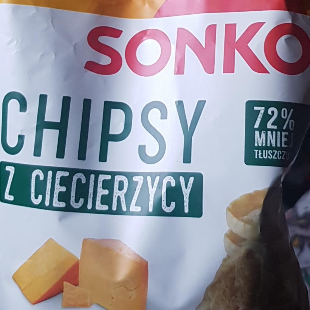 Фото - Chipsy z ciecierzycy o smaku sera cheddar Sonko