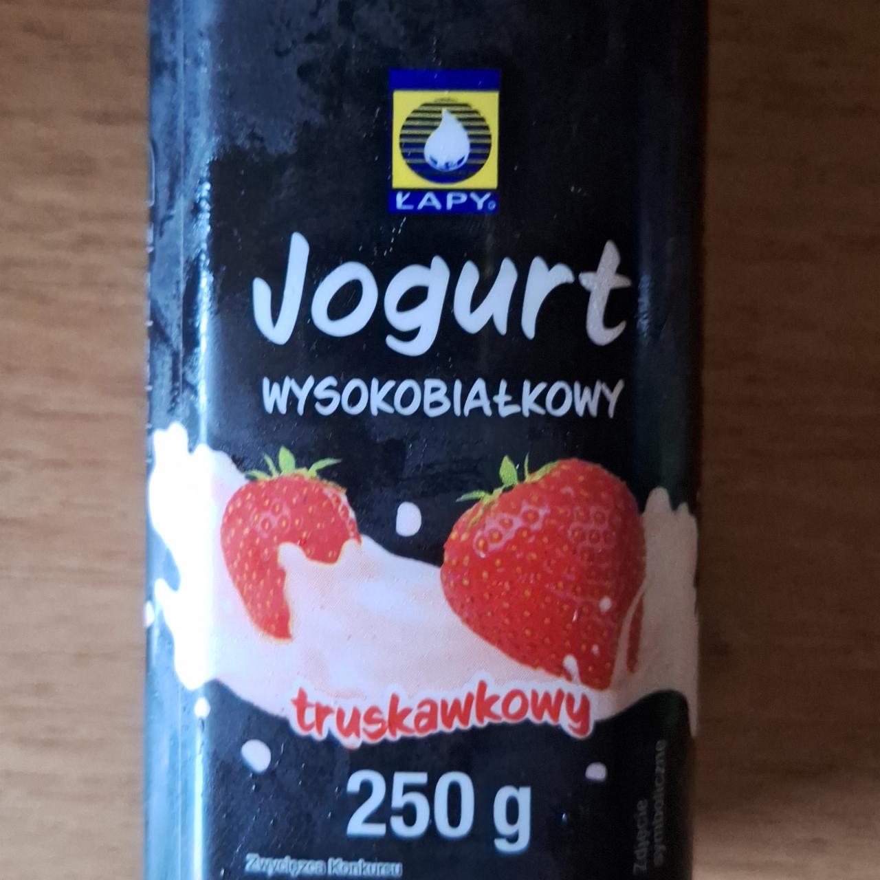 Фото - Йогурт 2% високобілковий полуничний Jogurt Truskawkowy Łapy
