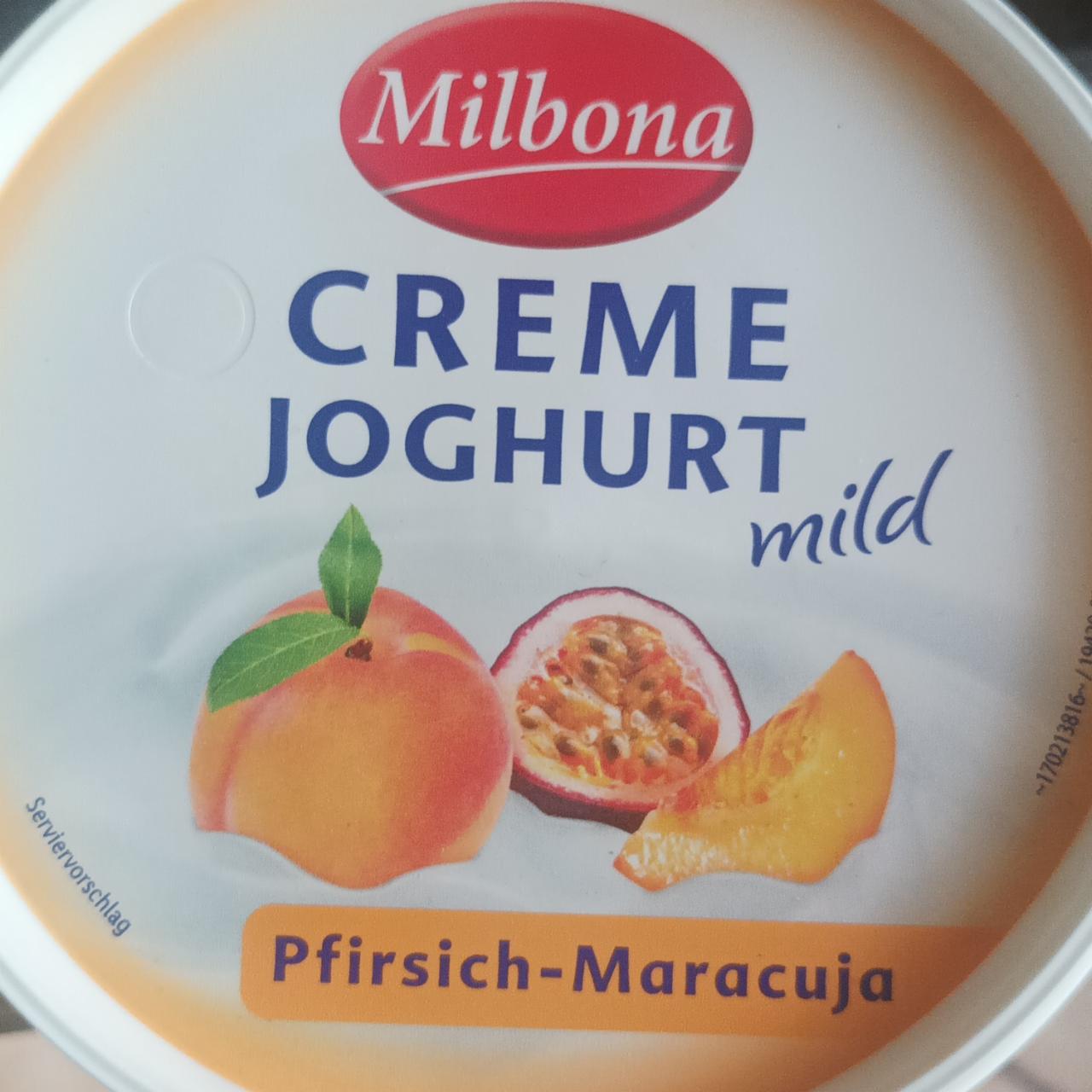 Фото - Йогуртовий м'який крем з персиком і маракуйєю Milbona