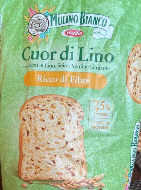 Фото - Хліб Cuor di Lino з клітковиною насіння льону Mulino Bianco