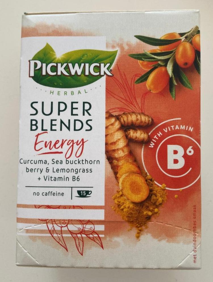 Фото - Чай трав'яний Curcuma Sea buckthorn berry&lemongrass+Vitamin B6 Energy Super Blends Pickwick