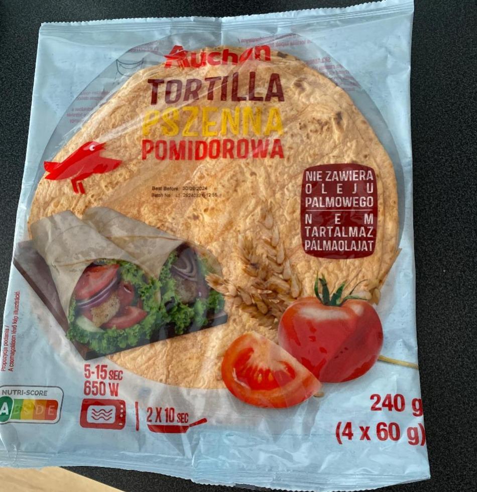 Фото - Tortilla pszenna pomidorowa Auchan
