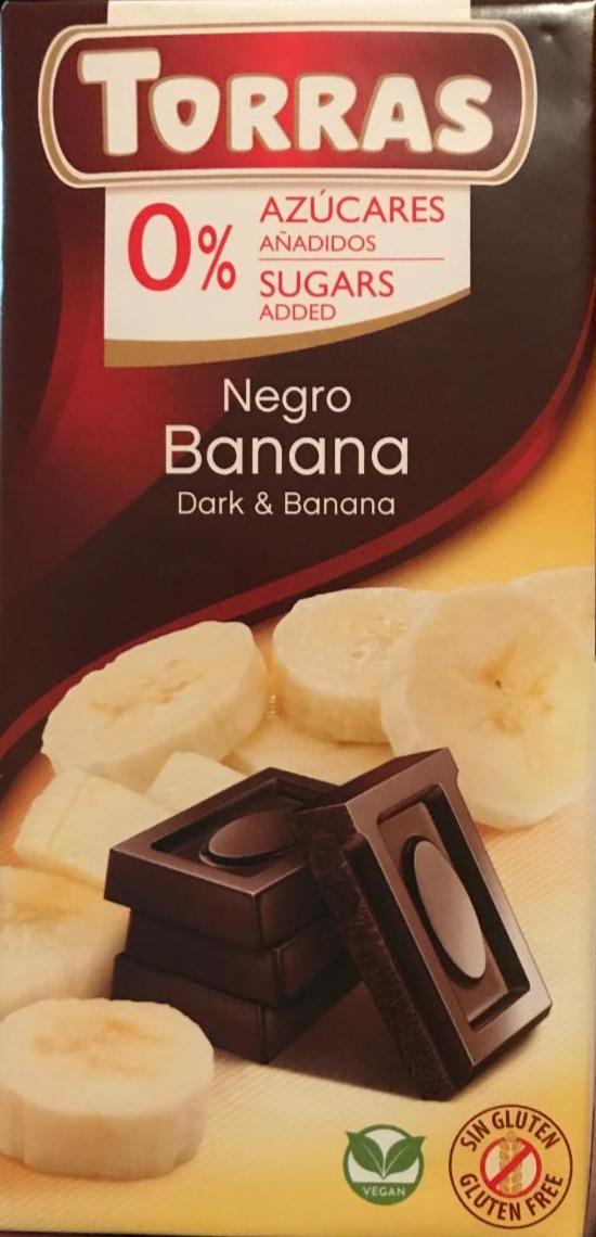 Фото - Чорний шоколад з бананом Dark&Banana Torras