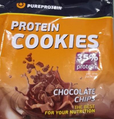 Фото - Печиво з високим вмістом білка Смак Шоколадне з кусочками шоколаду Pureprotein