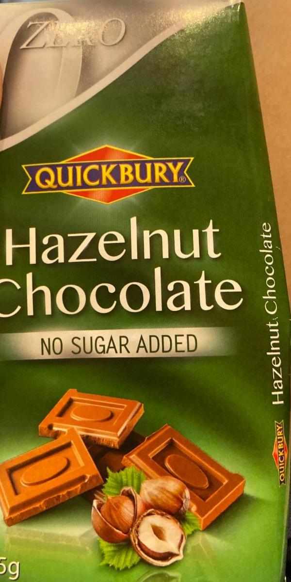 Фото - Молочний шоколад з добавленнями подрібнених лісових горіхів без цукру Quickbury