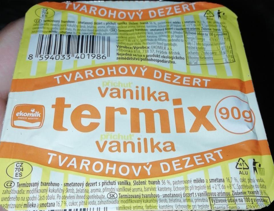 Фото - Termix vanilka termizovaný tvarohový dezert Ekomilk
