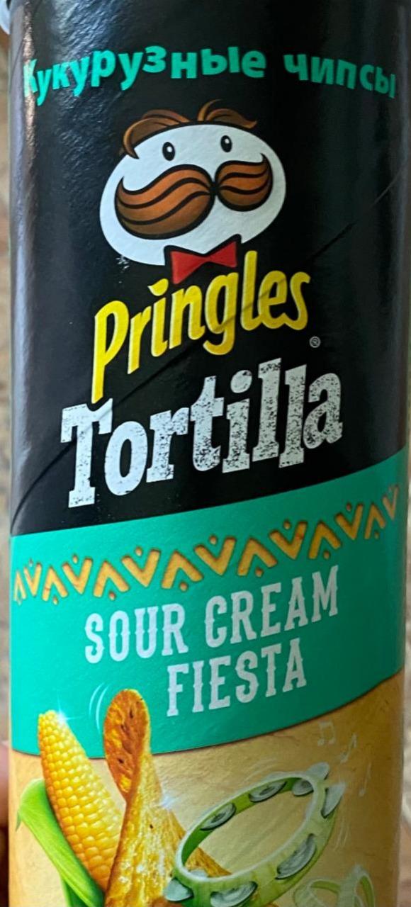 Фото - Кукурудзяні чіпси Tortilla зі смаком сметани Pringles