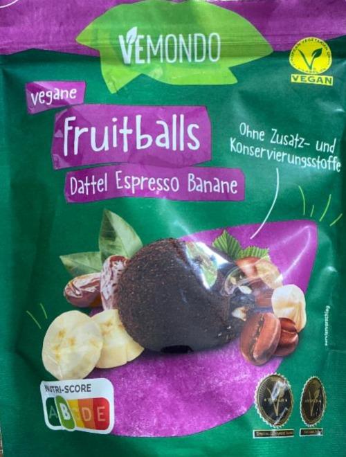 Фото - Vegane Fruitballs Dattel Espresso Banane Vemondo