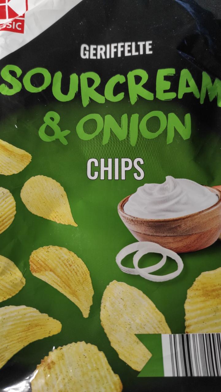 Фото - Geriffelte chips sourcream & onion K-Classic