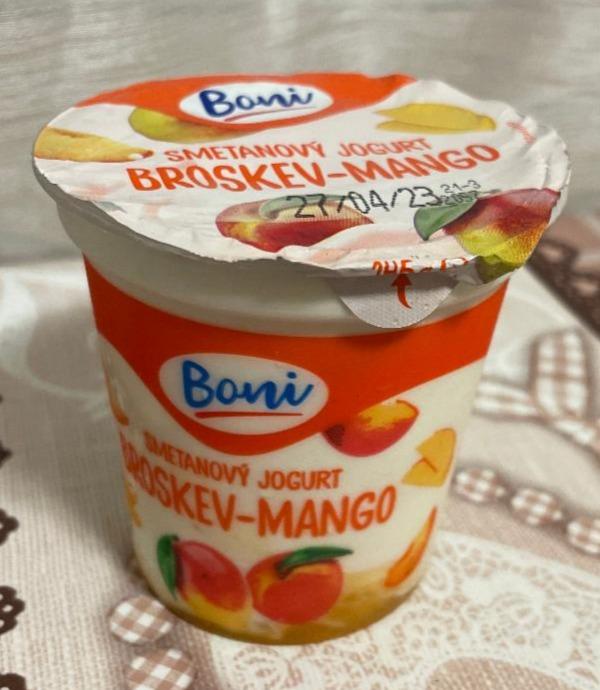 Фото - Йогурт вершковий зі смаком персик-манго Boni