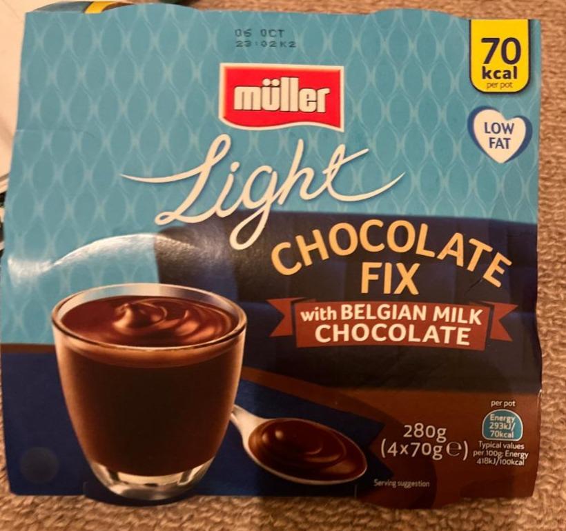 Фото - Десерт з бельгійським молочним шоколадом Chocolate Fix Light Muller