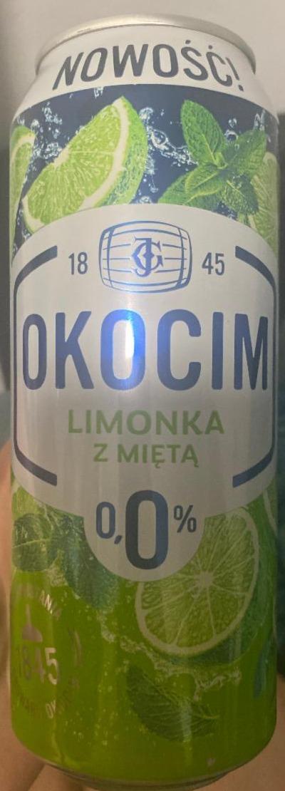 Фото - Пиво безалкогольне 0% лайм з м'ятою Okocim