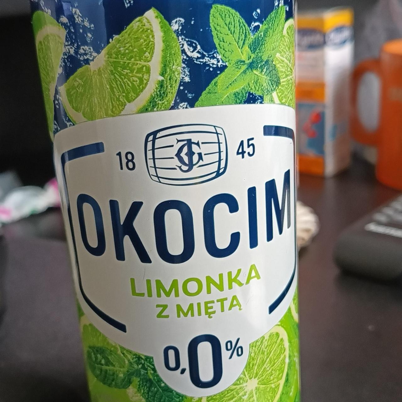 Фото - Пиво безалкогольне 0% лайм з м'ятою Okocim