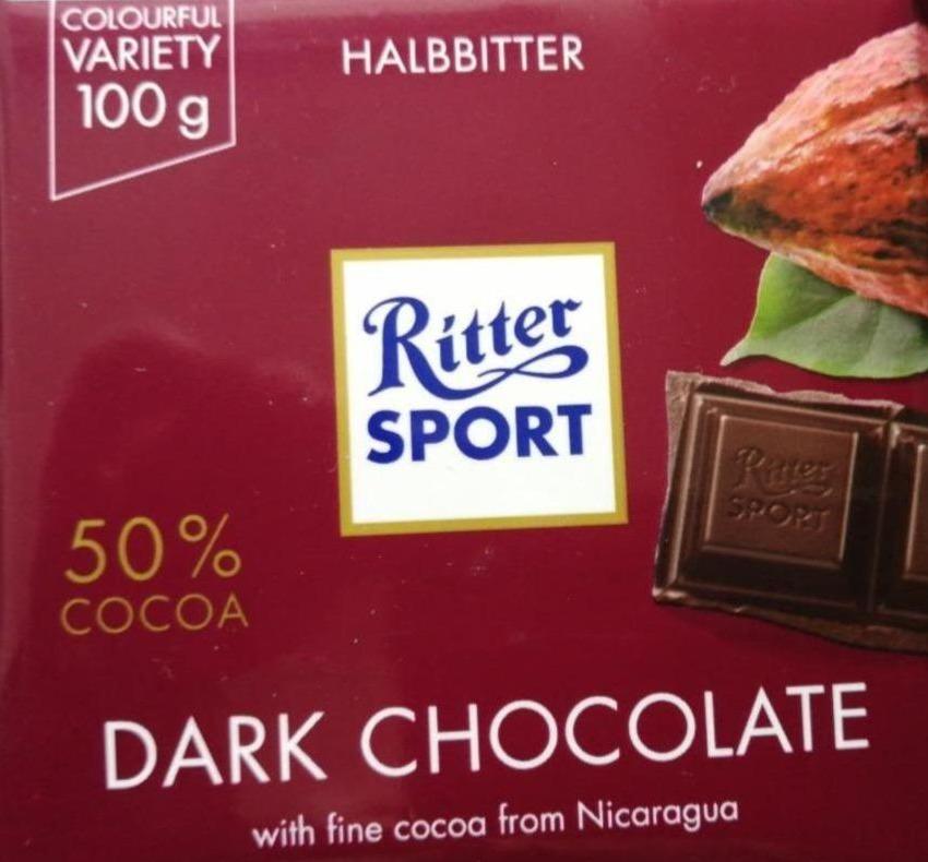 Фото - Темний шоколад Ritter Sport 50 % Halbbitter