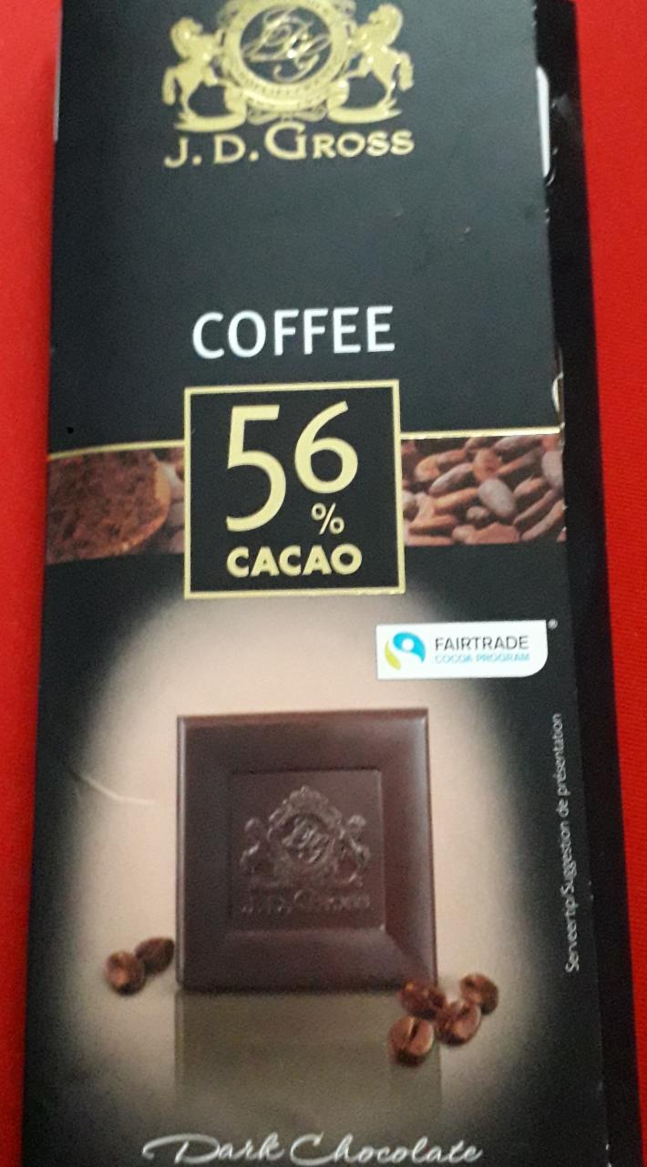 Фото - Темний шоколад 56% Pépites de Café J.D.Gross