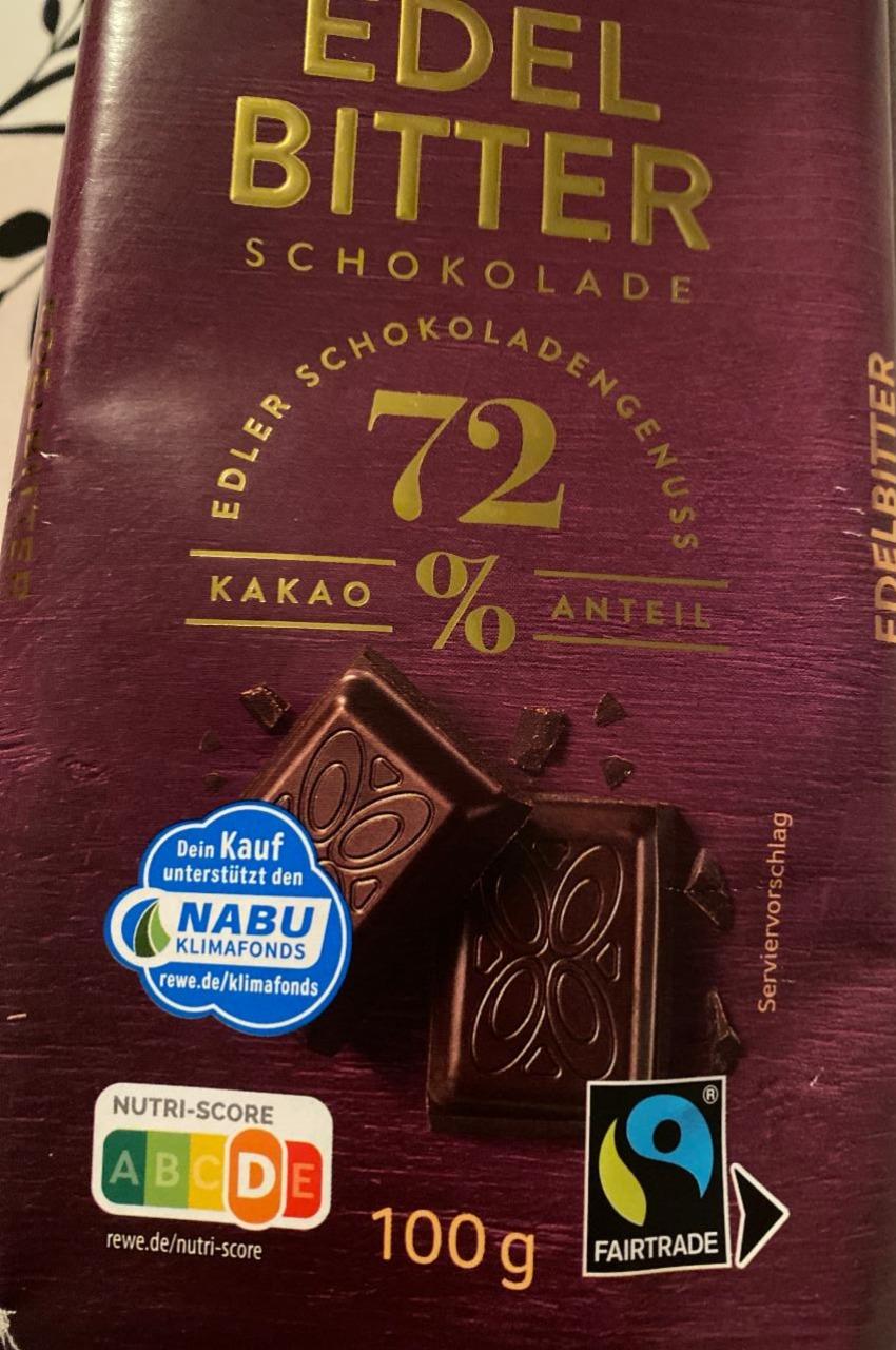 Фото - Edel Bitter Schokolade 72 % REWE Beste Wahl