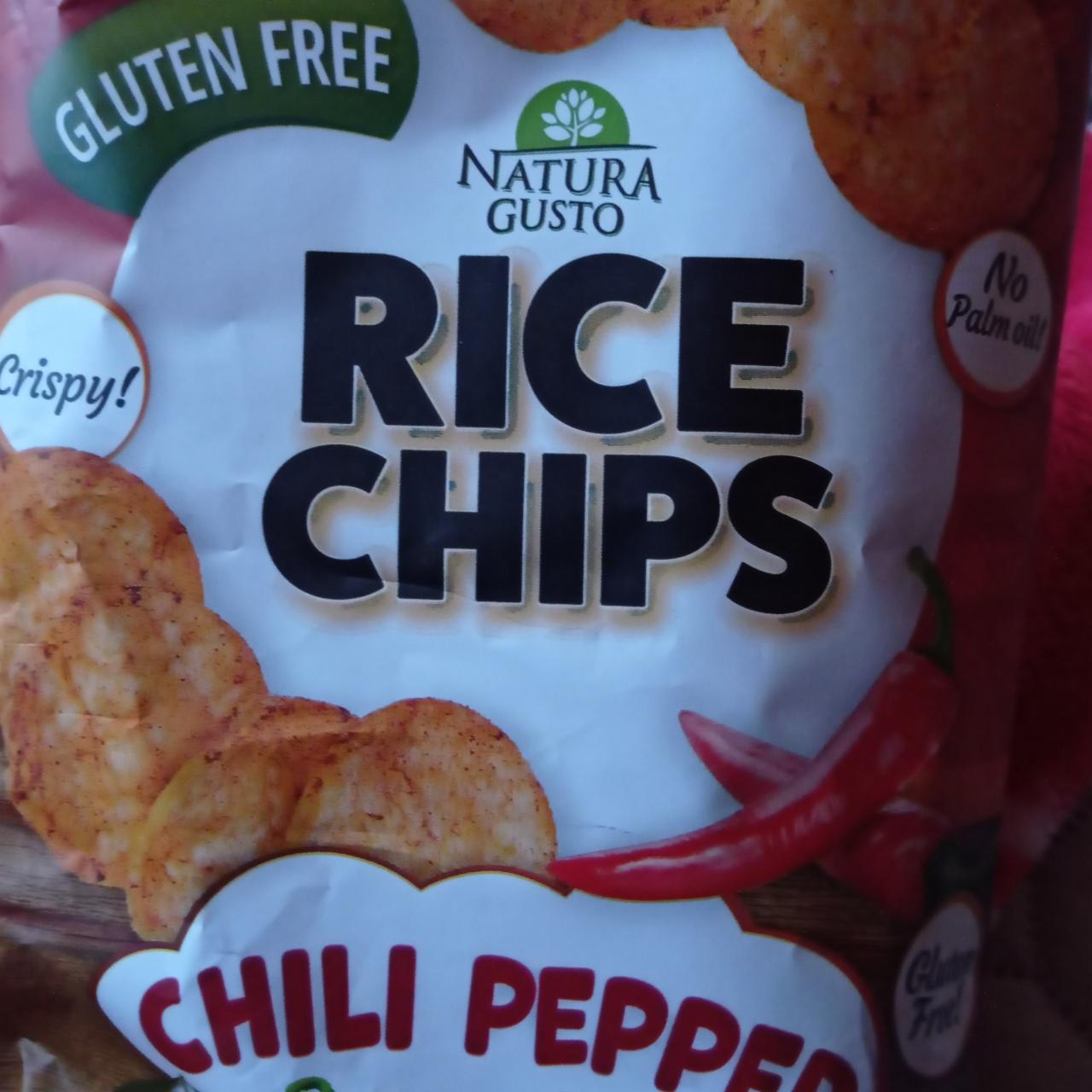 Фото - Чіпси рисові зі смаком перцю чилі Rice Chips Chili Pepper Natura Gusto