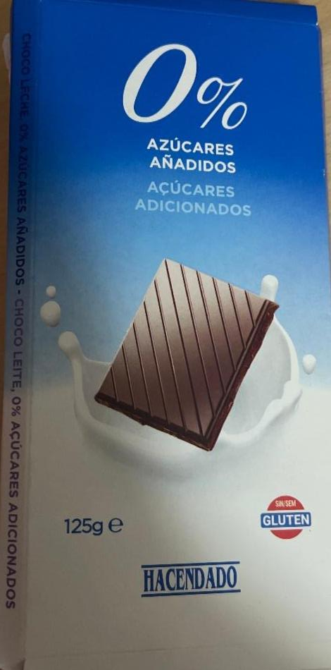 Фото - Шоколад молочний 0 % цукру Hacendado