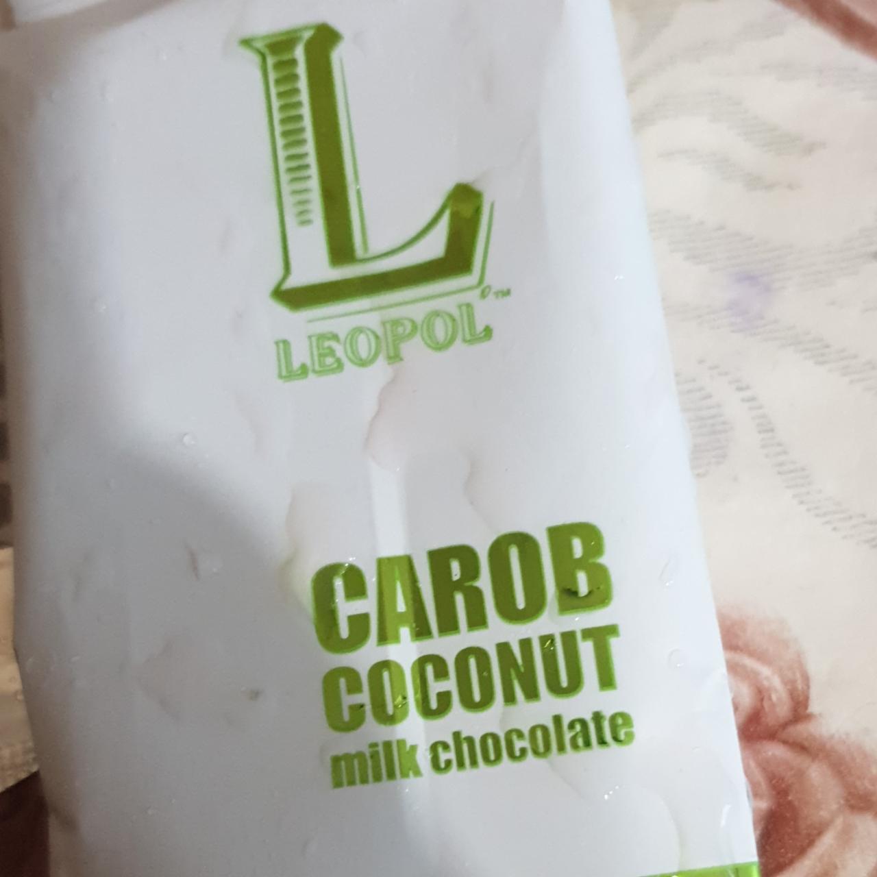Фото - Шоколад без цукру Carob Coconut Milk Chocolate Leopol