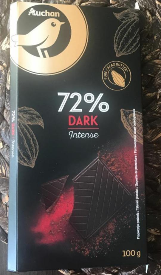 Фото - Темний шоколад 72% Dark Intense Auchan Ашан