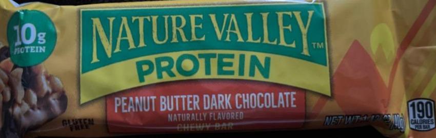 Фото - Protein Peanut Butter Dark Chocolate Chewy Bar Natural Valley