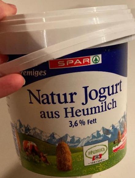 Фото - Naturjoghurt aus Heumilch 3,6% Spar