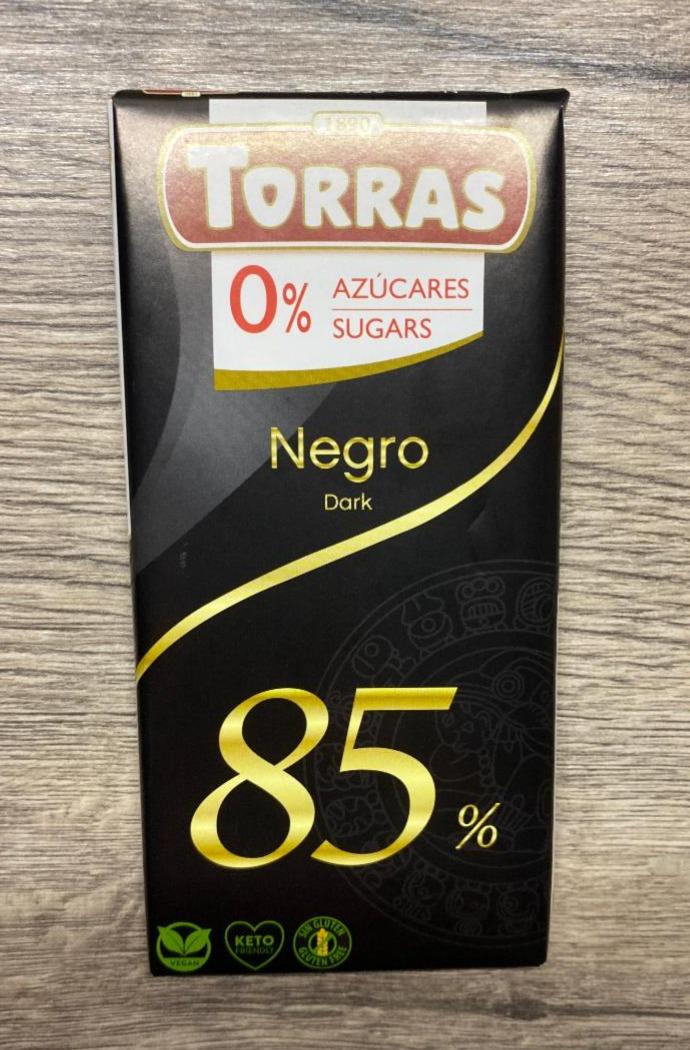 Фото - Шоколад чорний 85% без цукру Torras