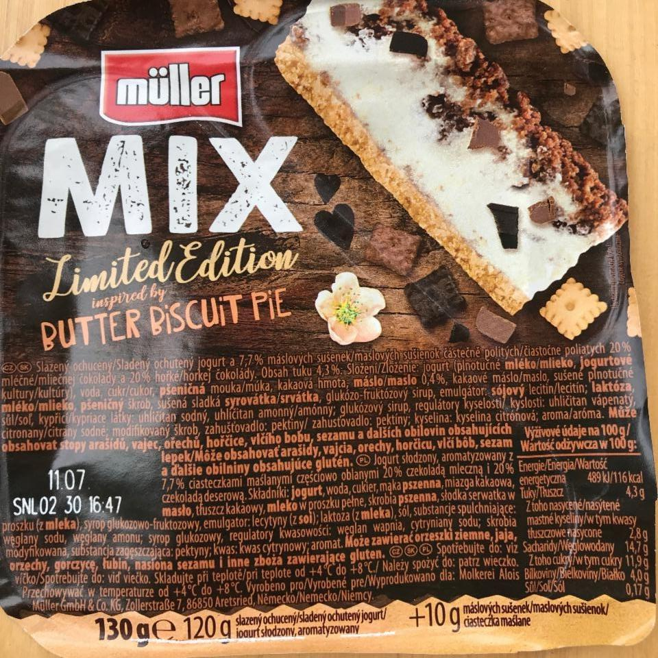 Фото - Йогурт Мікс з масляним печивом частково покритий шоколадом Müller