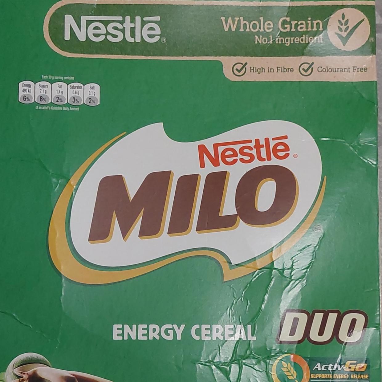 Фото - Milo Duo Energy Cereal Nestlé