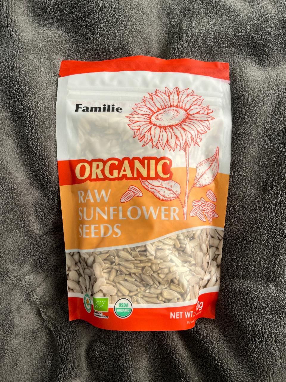 Фото - Насіння соняшника Organic Raw Sunflower Seeds Famille
