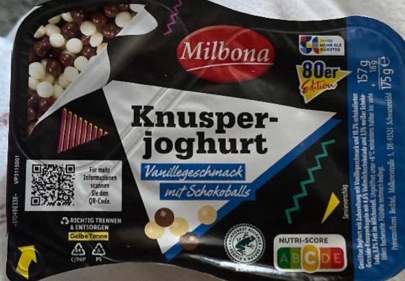 Фото - Knusper-joghurt Vanillegeschmack mit Schokoballs Milbona