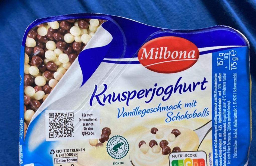Фото - Knusper-joghurt Vanillegeschmack mit Schokoballs Milbona