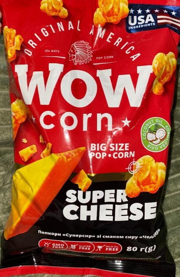 Фото - Попкорн зі смаком сиру чеддер Суперсир Super Cheese Wow Corn