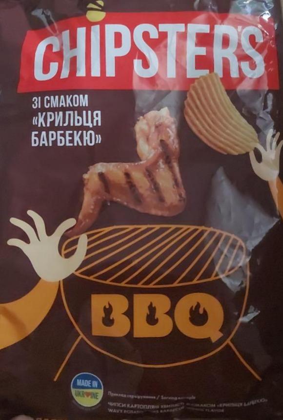 Фото - Чіпси картопляні хвилясті Крильця барбекю Chipster's