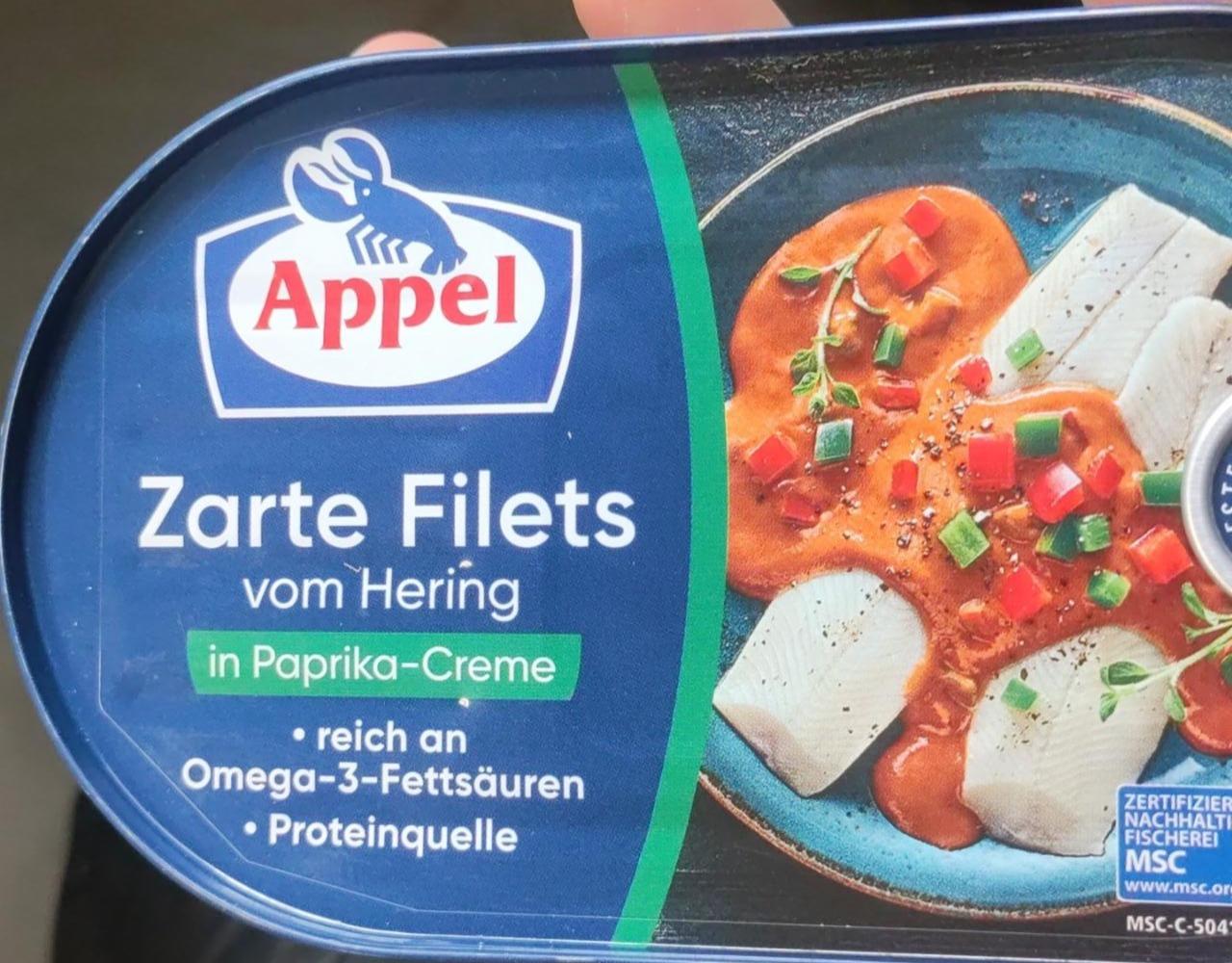 Фото - Zarte Filets vom Hering in Paprika-Creme Appel