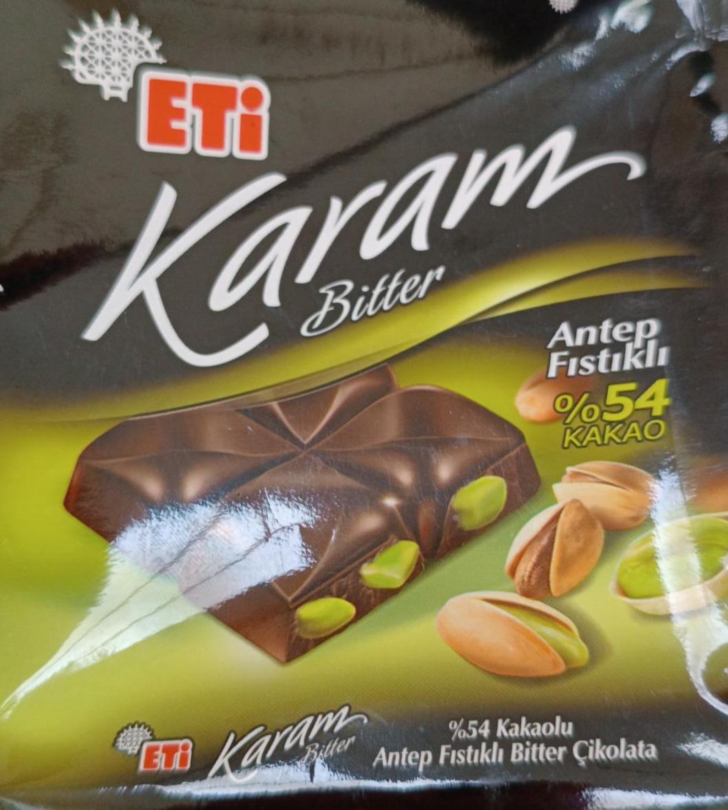 Фото - Чорний шоколад Karam 54% Pistachio Eti