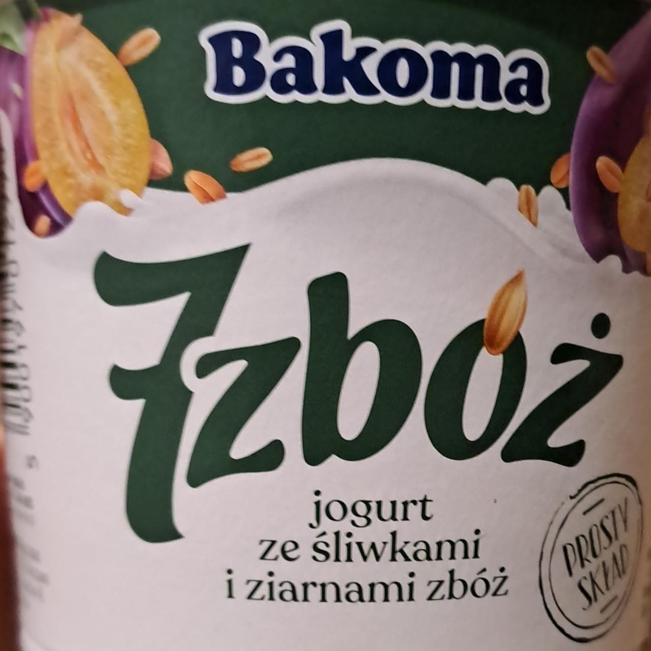 Фото - Йогурт зі сливою та зернами 7 злаків Bakoma
