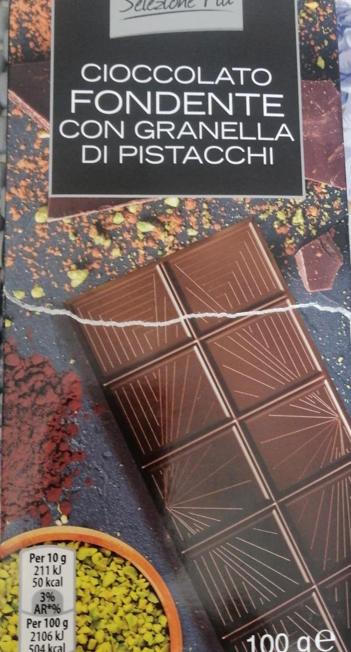 Фото - Чорний шоколад з нарізаними фісташками Selezione Piu