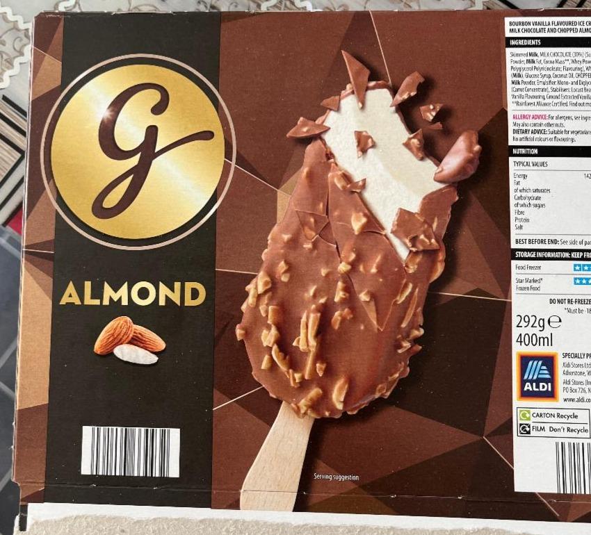 Фото - Морозиво Vanilla & Almond Ice Cream Gianni's