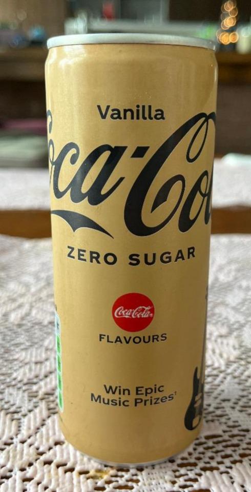 Фото - Напій безалкогольний зі смаком ванілі без цукру Vanilla Zero Sugar Coca Cola