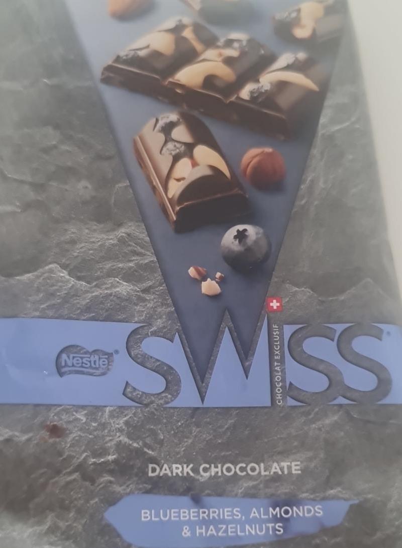 Фото - Шоколад швейцарський темний з чорницею та мигдалем Nestle
