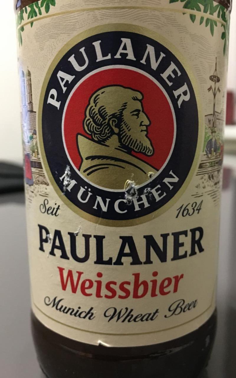 Фото - Пиво 5.5% світле нефільтроване пастеризоване Weissbier Paulaner