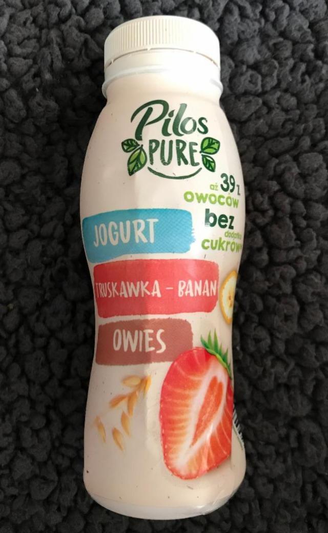 Фото - Йогурт питний 0.8% полуниця-банан Pilos