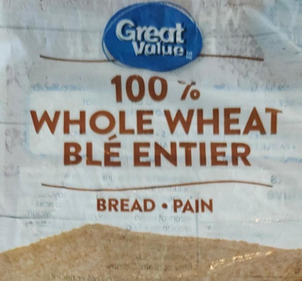 Фото - Whole Wheat Bread Great Value