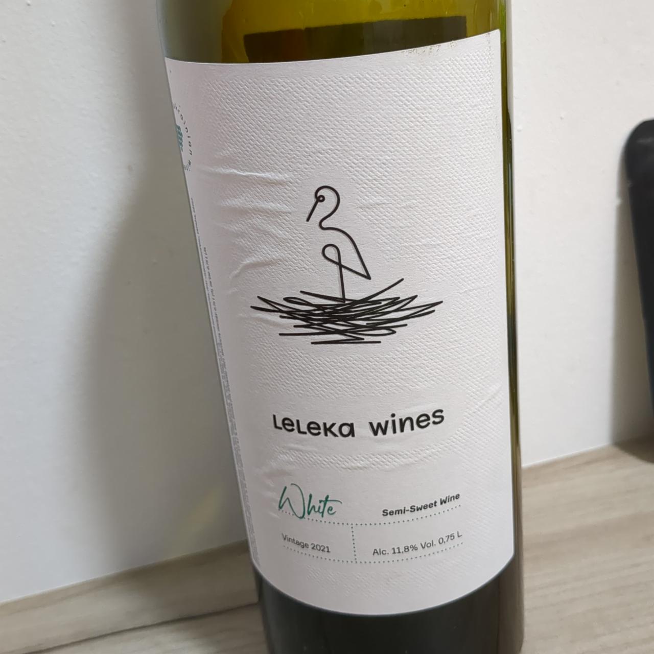Фото - Вино 12.5% біле напівсолодке White Leleka Wines