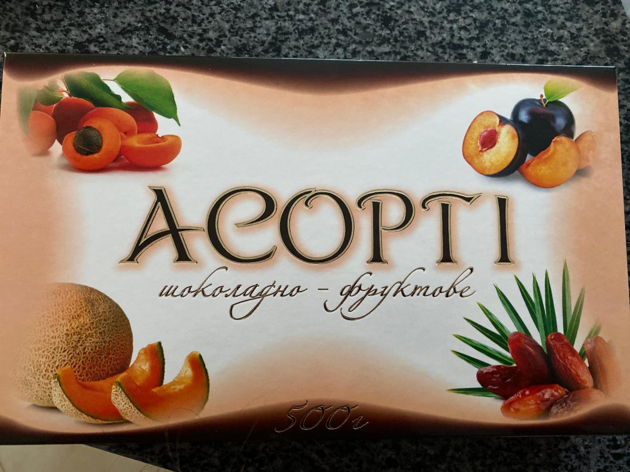 Фото - Цукерка Асорті шоколадно-фруктове Пінчук