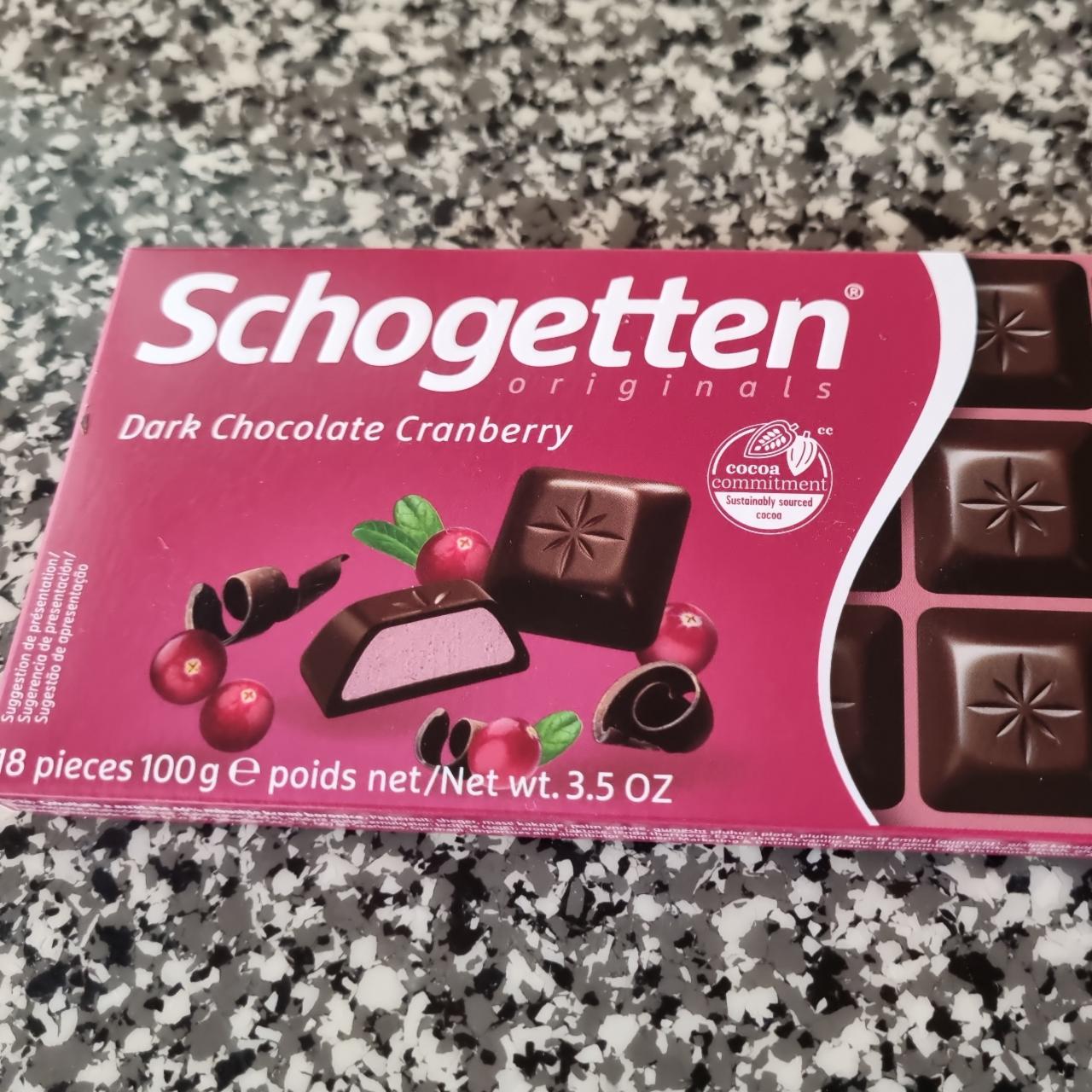 Фото - Шоколад чорний з журавлиною Dark Chocolate Cranberry Schogetten