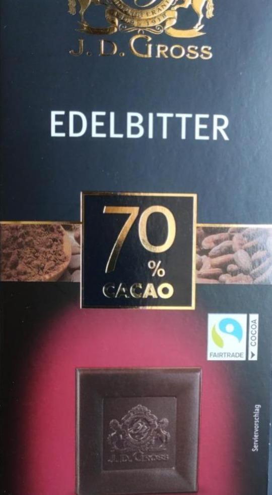 Фото - Шоколад Edelbitter 70% какао J.D. Gross