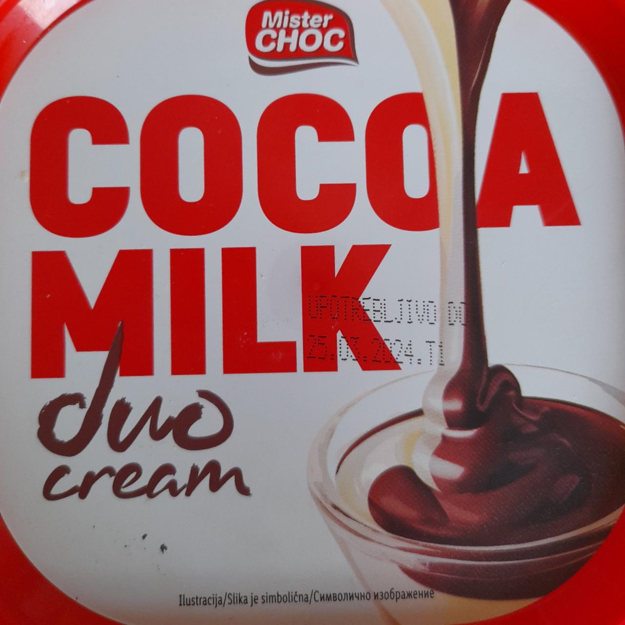 Фото - Паста шоколадна Cocoa Milk Duo Cream Mister Choc